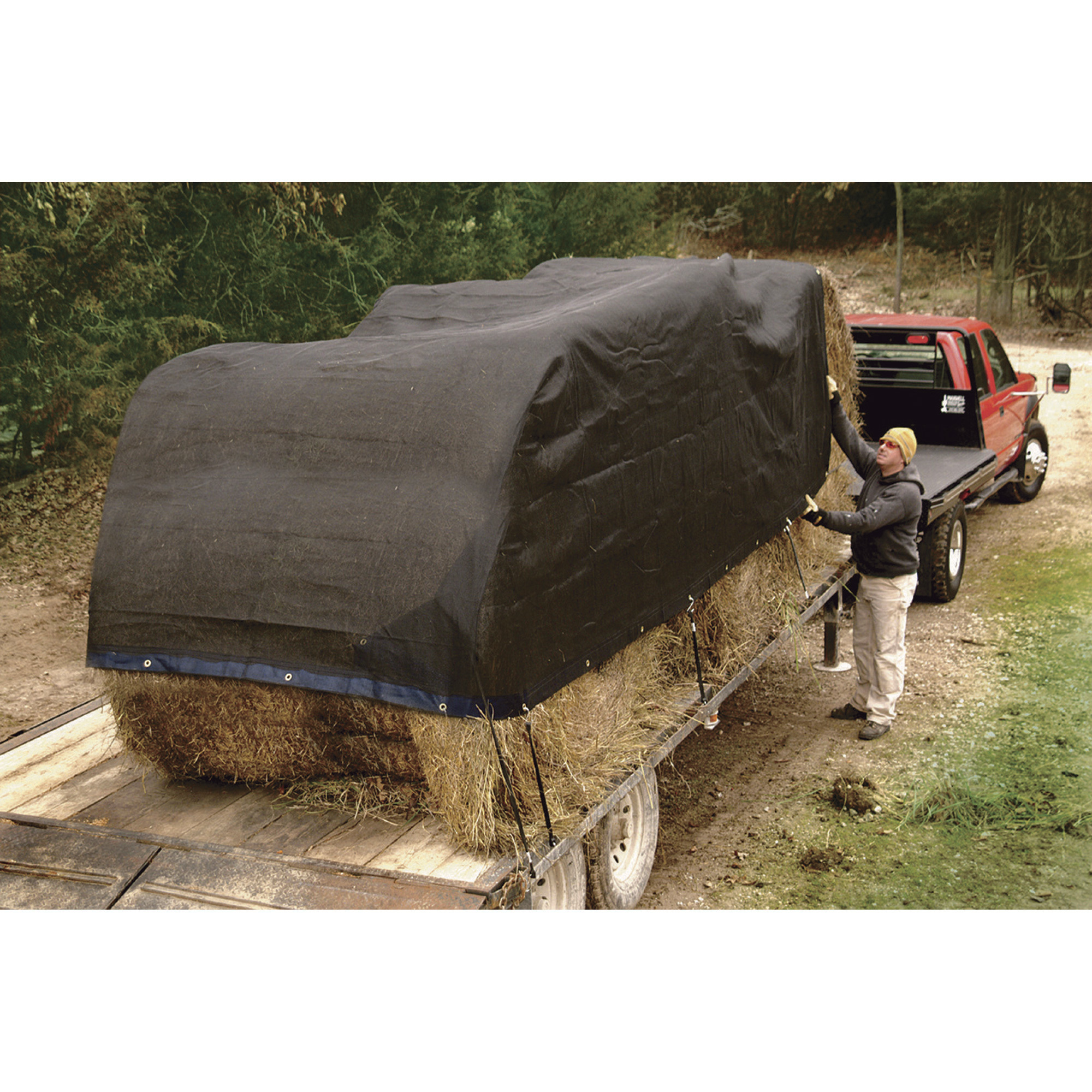 Weather Guard 5.8-Oz. Extreme-Duty Nylon Mesh Tarp, Brown/Black, 12ft. x 20ft., Model# TRP-12x20M-WG